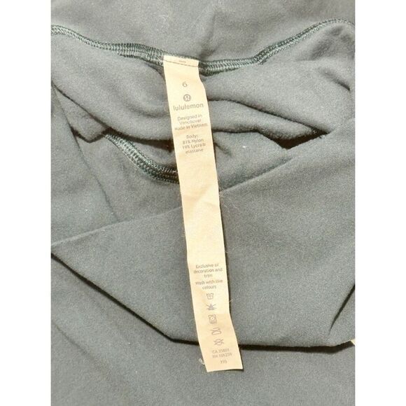Lululemon Women's Tight High Waisted Leggings Dark Green Size 6 - Picture 8 of 10